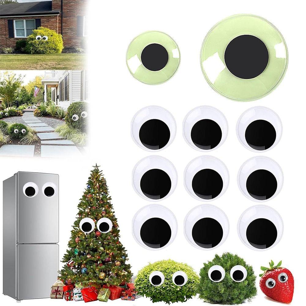 6PCS Party Decoration Giant Googly Wiggle Eyes Self Adhesive Wiggle Eyes  for Halloween  Decoration