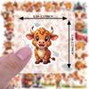 35-150pcs Cartoon Ox Graffiti Sticker Kawaii Animal Decals Laptop Helmet Luggage Guitar Aesthetic Stickerss