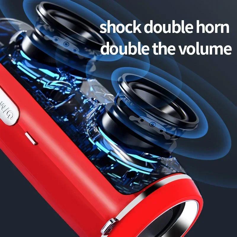 200W Tragbarer Bluetooth-Lautsprecher IPX7 Wasserdicht Outdoor HIFI Säulenlautsprecher Subwoofer Stereo-Lautsprecher FM-Radio TF Boom Box