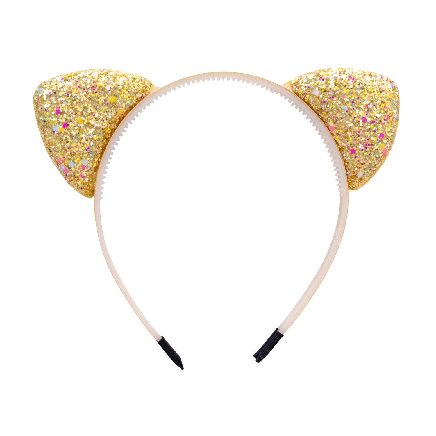 

Блестящий ободок с кошачьими ушками, ободок для котенка для девочек и женщин, сверкающий обруч для волос, блестящие повязки для волос, аксессуары для волос на каждый день