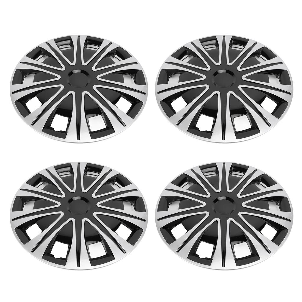 4 Pcs 17 Inch Wheel Hub Cap Full Protection Snap On Sporty Look Universal Wheel Rim Covers for