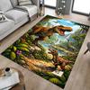 1PC Dinosaur Rainforest Extra Large Non Slip Floor Carpet, Office, Family, Bedroom Large Area Rug Indoor Rugs, Vibrant Colors