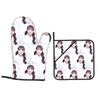 Chuu Loona Oven Mitts and Pot Holder Sets of 2 for Baking Kitchen Cooking Grilling Resistant Non-Slip Gloves