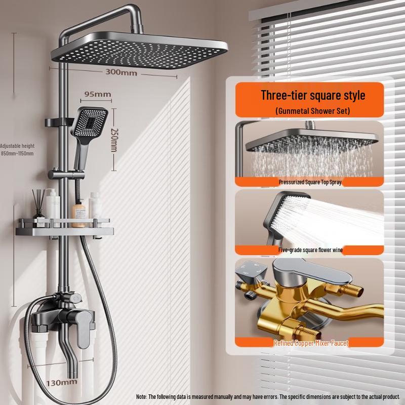 German Style Exposed Brass Shower System