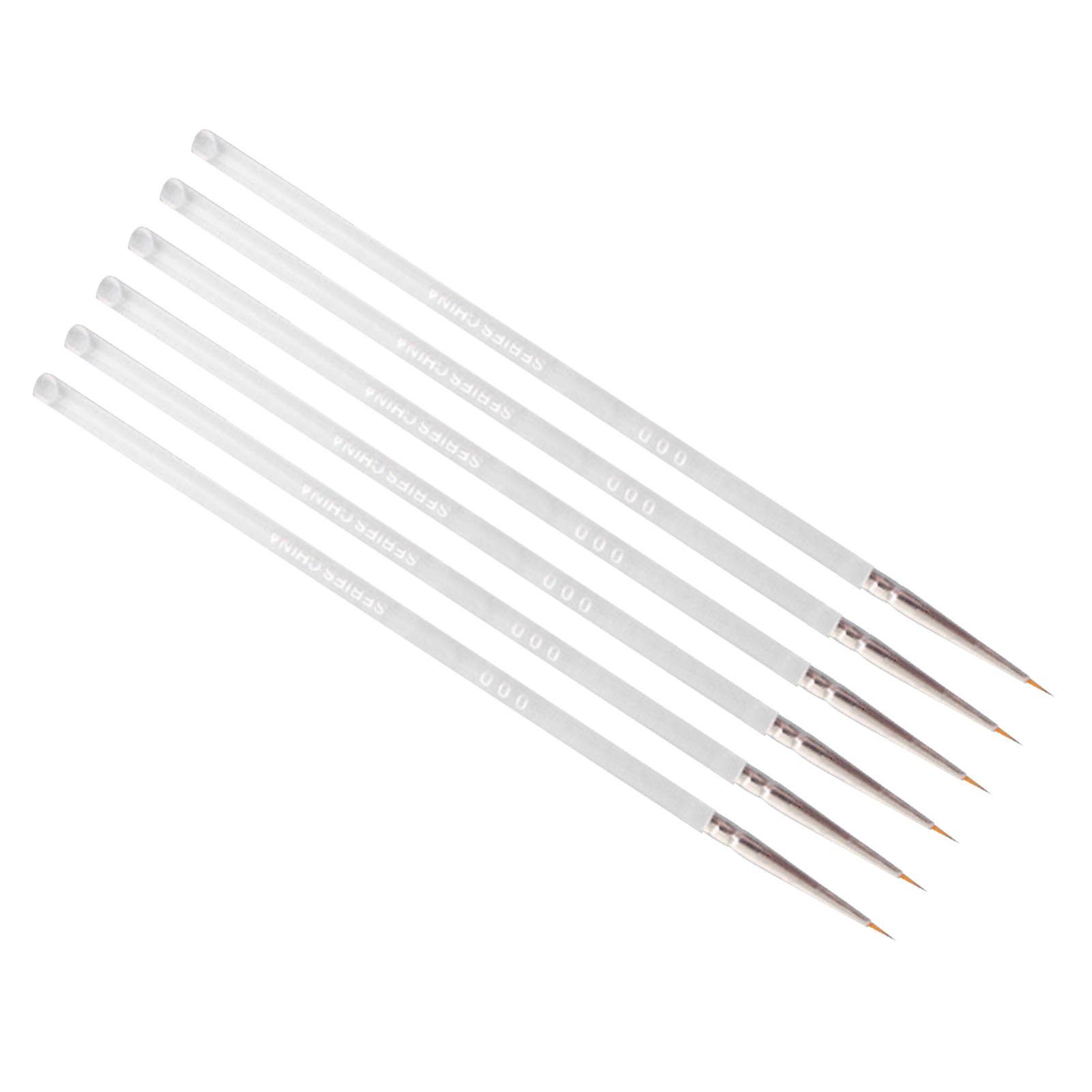 

6 шт. Кисти для детализации Акриловая ручка Мягкий нейлон Хорошая впитываемость Кисти для акварели для бумаги