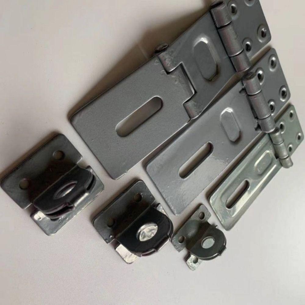 New Grey Door Lock Thickened Durable Iron Lock Buckle Anti Disassembly Screws 2 Fold/3 Fold Latch Window