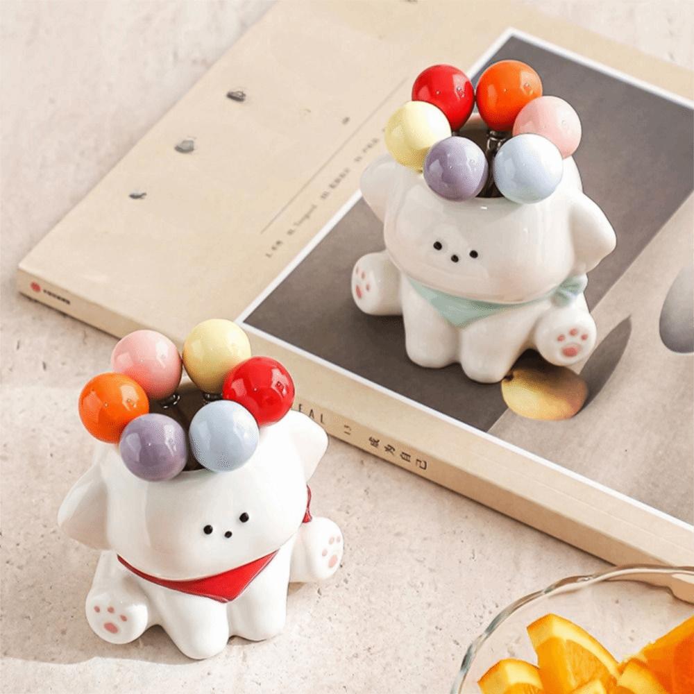 Storage Jar Dog Fruit Fork Set Cute Candy Fork Home Decoration Food Picks  Home Dessert