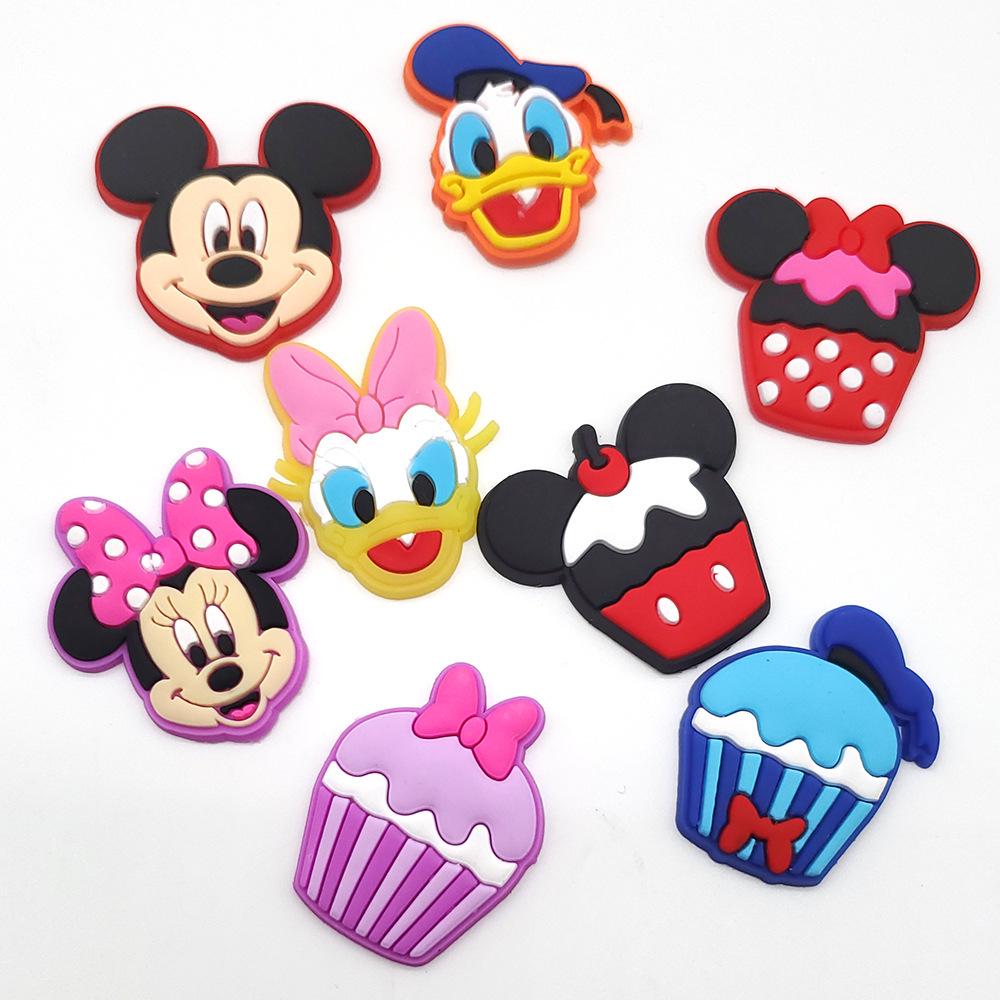 Mickey Mouse & Donald Duck Shoe Charms, PVC Hole Decorations for Beach Shoes
