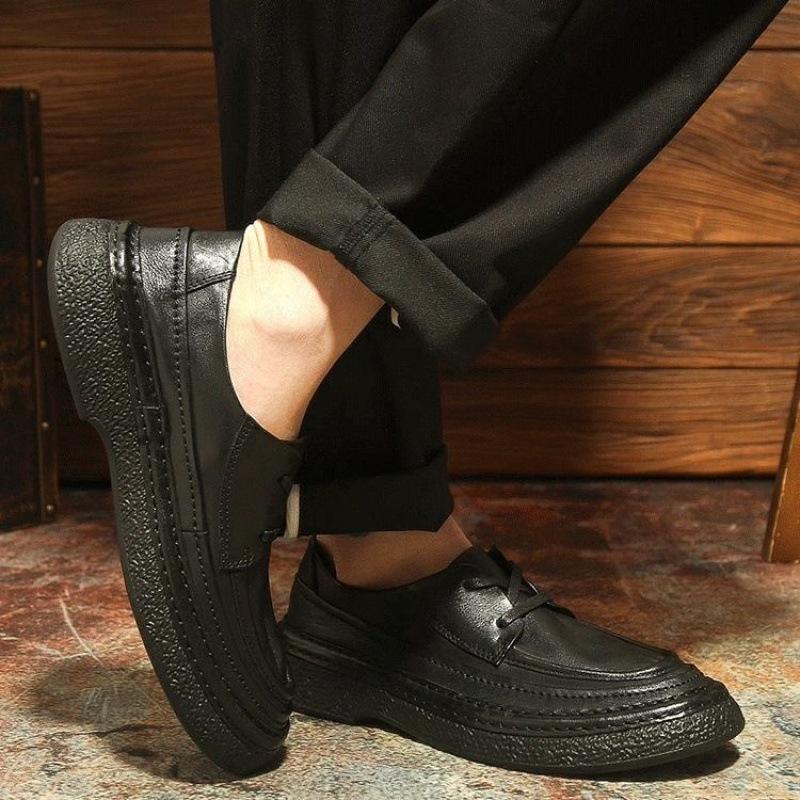 Британский стиль легкие роскошные высококачественные мужские туфли из кожи с одной педалью — фото 8