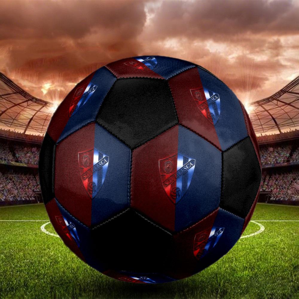 1 Stück S.D. Huesca Größe 5 Fußball Praha Hallenfußball Ball Bunt Alle Altersgruppen Maschinengenäht PVC Wettkampfbereit Langlebig Hoher Rückprall