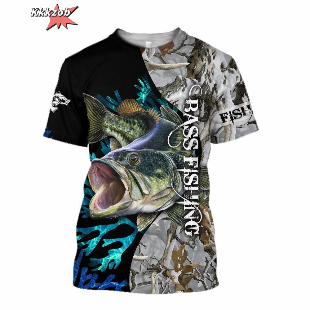 

Men s Fishing Pattern 3D Printed T-shirt Micro Elastic Breathable Sports Short Sleeve Top Outdoor Fishing Enthusiast Clothing 6XL