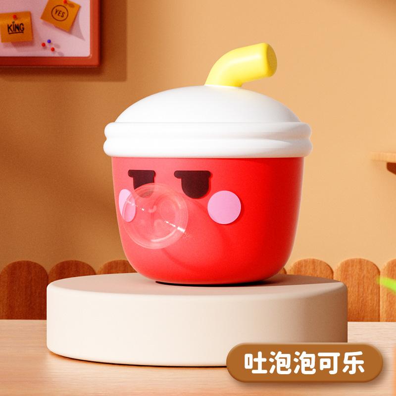 Cartoon Food Spitting Bubbles Squishy Toy Squeeze Stress Relief Sensory Fidget Toy Cute Design For Office Hom Decompression
