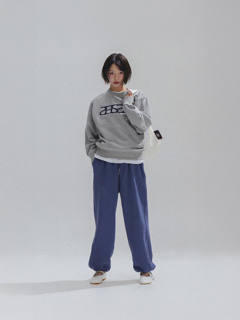 Aenhacheu Diagonal Wide Sweatpants_Blue