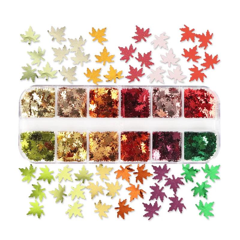 Nail Art Soft Pottery Sheet Set Nail Art Sequins Soft Pottery Sheet 12 Grid 6 Grid Set Nail Art Trinkets Mixed