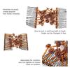 Ladies Party Hair Styling Double Slide Stretchy Flower Beads Clip Hiar Comb Cip