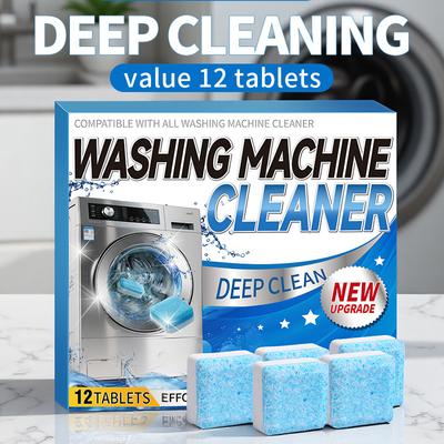 24pcs Washing Machine Cleaning Tablets, Washer Tank Special Effervescent Tablets, Household Cleaner for Removing Washing Machine Stains