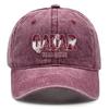 Snapback Baseball Cap With "QATAR" "YALLA QATAR" Flag Printed , Adjustable Baseball Hat Hip Hop Raw Brim Simple Fashion Sun Hat