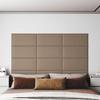 VidaXL Wall Panels 12 Pcs Cappuccino 60x30 Cm Faux Leather 2.16 M² 343859