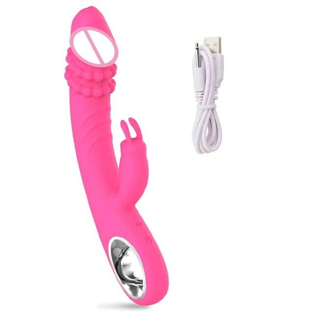 Powerful Rabbit Vibrator for Women G Spot Clitoris Stimulator Vagina Nipple Massage Dildo Masturbation Adults Sex Toy for Female