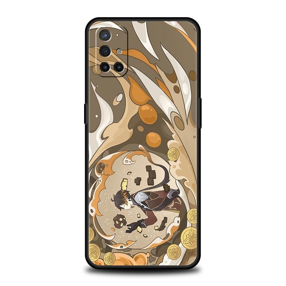 

Genshin Impact Cartoon Logo Phone Case For OnePlus 10 9 Pro 9T 10R 9R 9RT 8T 8 7 6T 7T Nord 2T CE 2 5G N200 N10 N100 Black Cover OnePlus 8