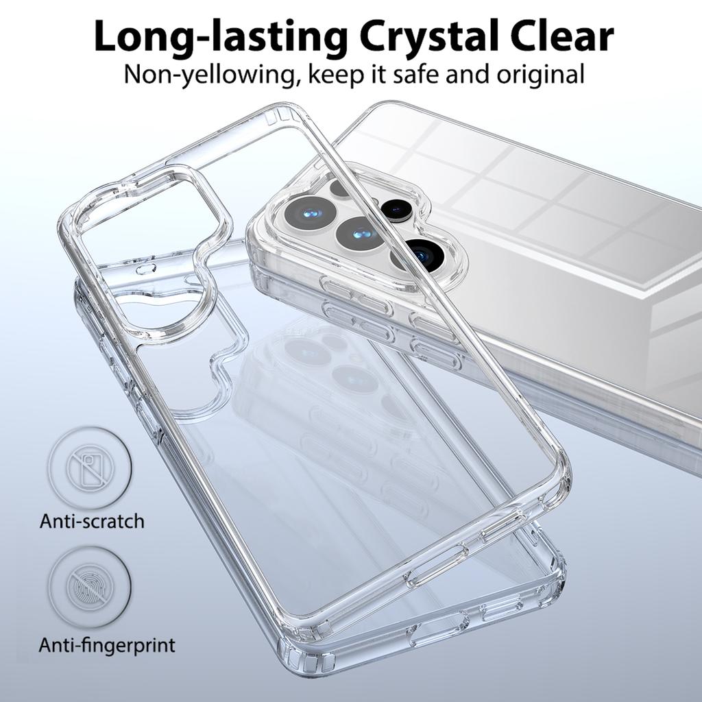 For Samsung Galaxy S26 Ultra Clear Phone Case TPU+Acrylic Shockproof Phone Back Cover