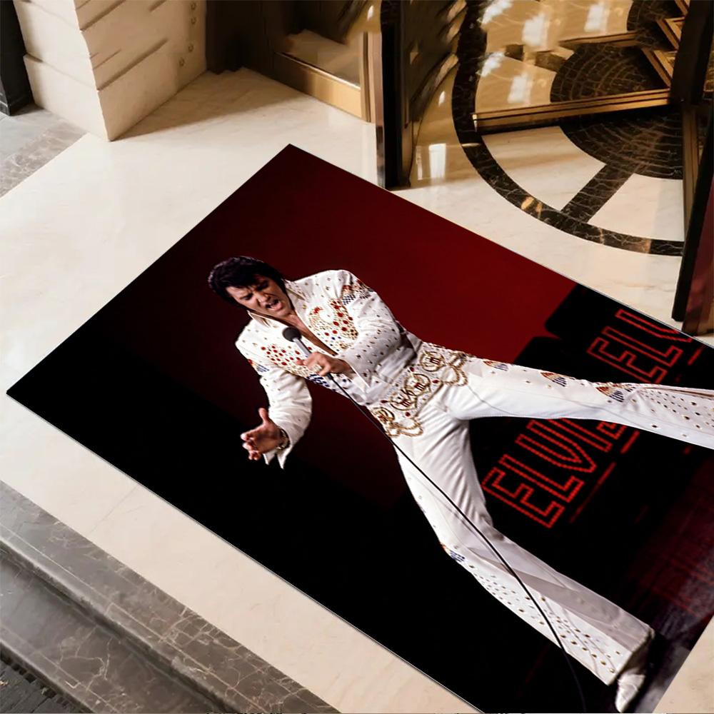 Elvis Presley Performance Teppich Büro Teppich Perfekt für Arbeitszimmer Spielzimmer Raum dekorieren Eingangsbereich Rutschfester Teppich Büros dekorieren