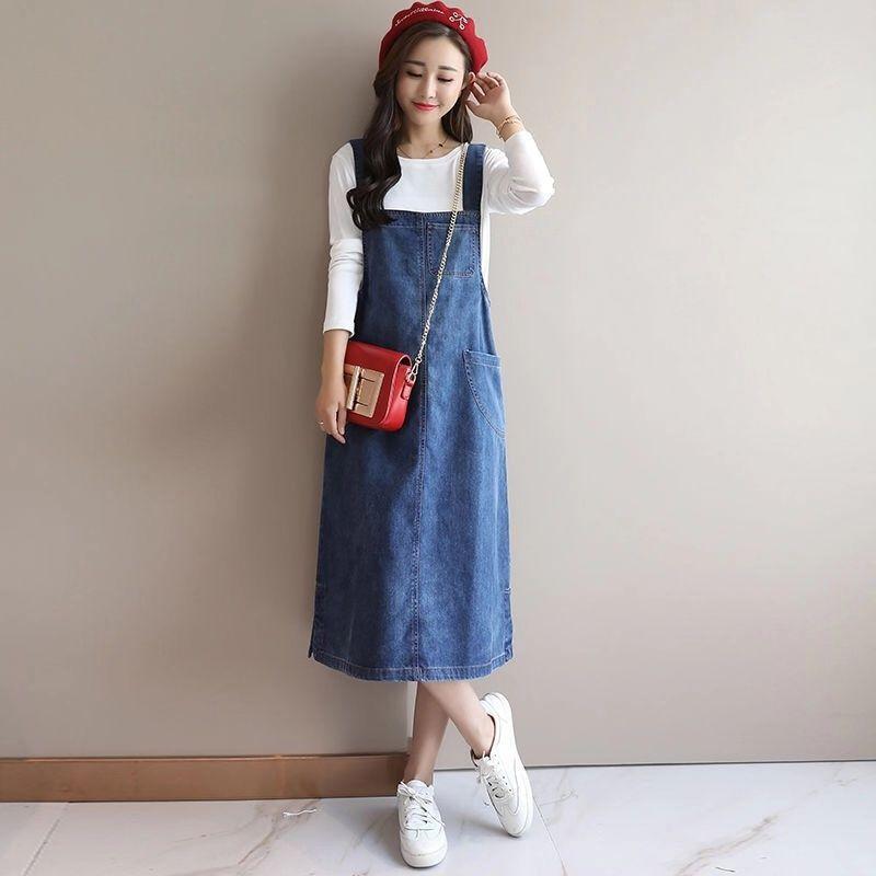 Denim Skirt Women's Summer Women's Korean Loose Casual Mid Length Dress