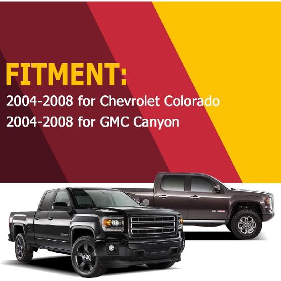 OCPTY Door Handle Exterior Rear Driver Left Side Replacement fit 2004-2008 for Colorado for GMC Canyon Outside Door Handle Texture Black