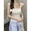 Summer Korean Style Slim Fit Square Neck Cotton Vest Top