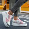 White Platform Women's Sneakers  Spring Lace-Up Thick Bottom Vulcanize Shoes Woman Pu Leather Breathable Sports Shoes Ladies