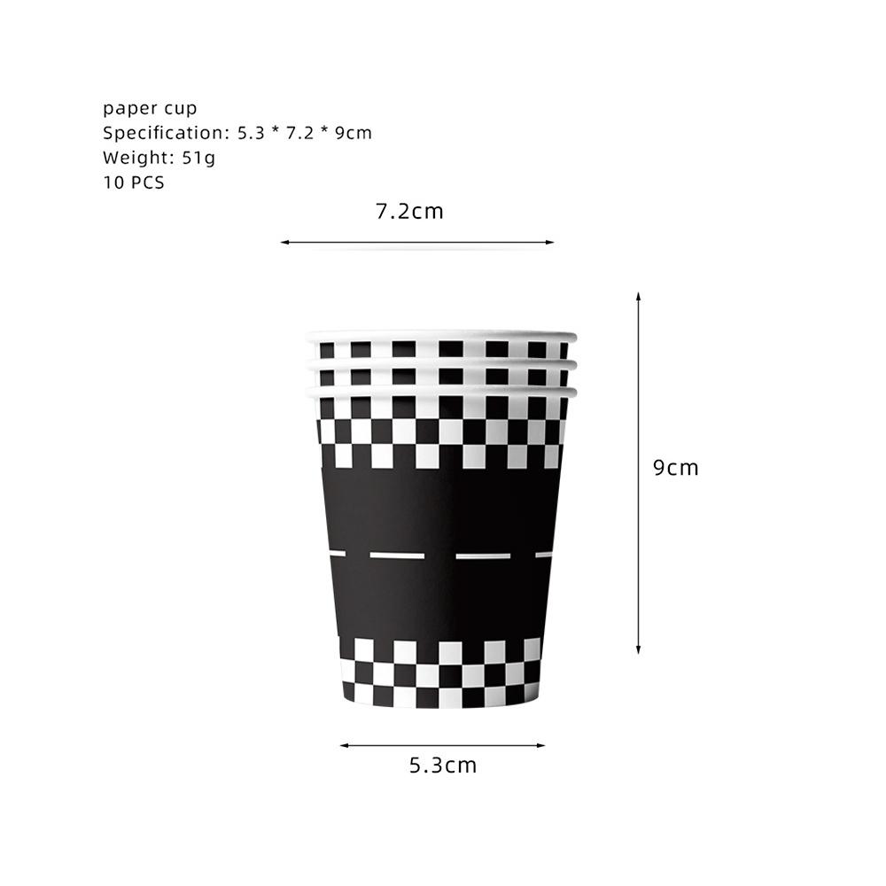 51pcs Racing Car Tableware Set Include Plates Napkins and Cups Tablecloth