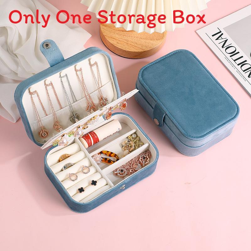 Minimalist Double Layer Jewelry Storage Box With Pu Leather For Home Organization