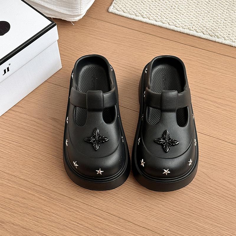 

Fashion cartoon rivet star bag head sandals women s 2025 summer new versatile and comfortable outer wear casual sandals 35-36