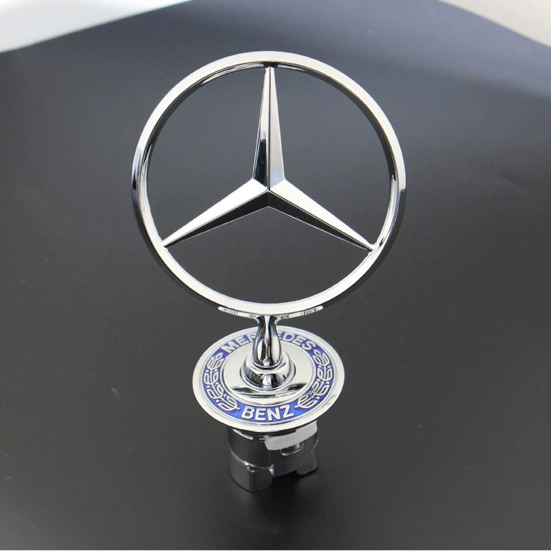 Car Bonnet Label Badge 3D Star Zinc Alloy Car Front Hood Emblem Mercedes Benz W203 W204 W205 W206 W212 W213 W222 W223 E300 WZ2