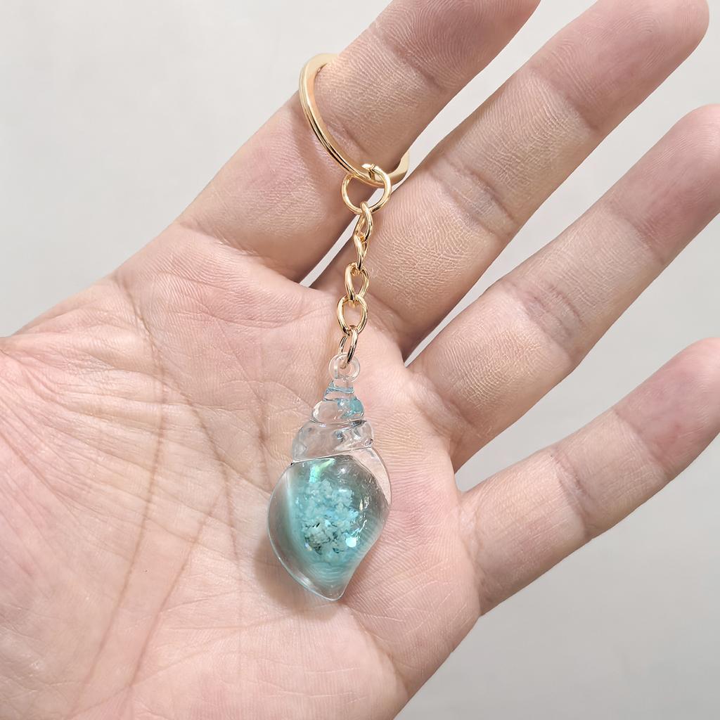 Luminous Transparent Conch Keychain Y2k Personalized Bag Pendant for Women Couple Family Keychain Pendant
