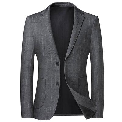 Neue dünne Anzüge für Männer im Frühling und Herbst, kein Bügeln, Slim Fit, trendige Freizeitanzüge mittleren Alters