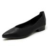 Leather single shoes thick heel 2025 new versatile fairy wind ladyshoes shallow mouth middle heel size women's shoes grandma shoes versatile