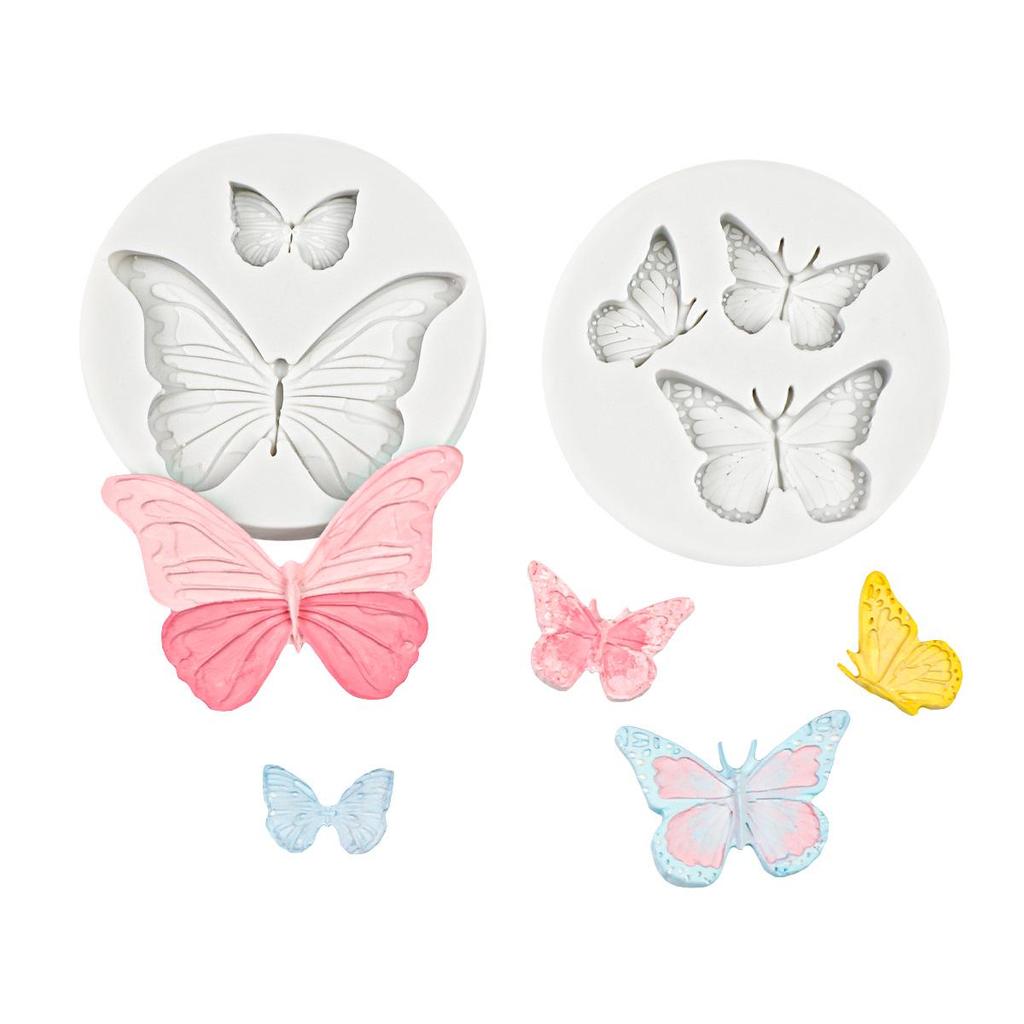 Matriță Silicone Fluture cu Trei Legături pentru Fondant, Ciocolată, Epoxid și Artizanat din Lut