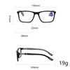 2/3 STÜCKE Neue hochauflösende Blaulichtfilter-Herren- und Damen-Mode-Sport-Ultraleichte Lesebrille 263