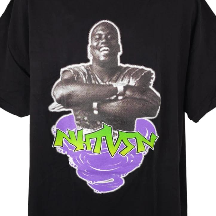 

Винтажная футболка Kazaam 100% Хлопок Мужские Футболки Топ Мужской Размер 2XL Черный Y2K NHTVSN Фильм про Шака Streetwear L