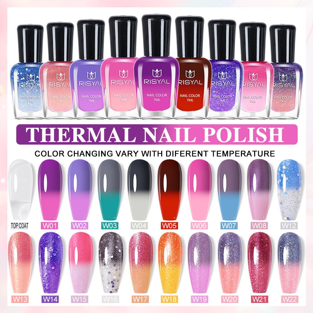 Thermochromic Quick-Dry Gradient Nail Polish Set – Non-Peelable, No Bake