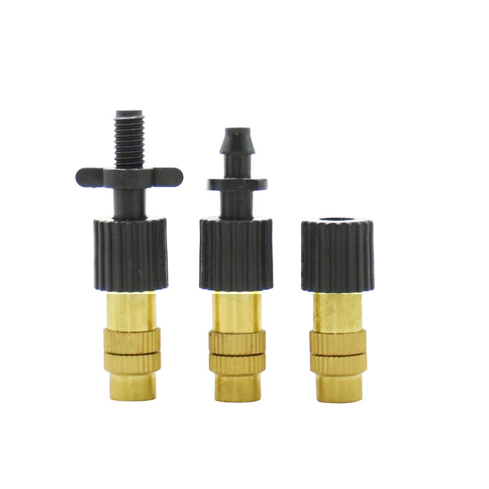 15-250Pcs Micro Drip Irrigation Misting Brass Nozzle Garden Spray Cooling Parts Copper Sprinkler with Thread Barb Tee Connector