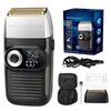 2 In 1 Rechargeable Electric Shaver LCD Display Portable Cordless Men Reciprocating Razor Beard Trimmer