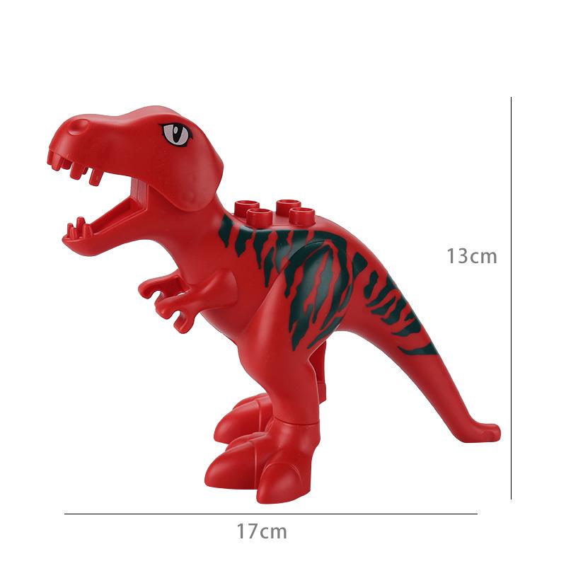 Large Dinosaur Building Blocks: Transforming T-Rex, Pterodactyl, Dilophosaurus & Velociraptor Scene Accessories Set