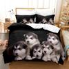 Bellissimo Set Copripiumino Husky 3d Cucciolo Cane Husky Set Biancheria da Letto Cane Carino Copripiumino Singolo Matrimoniale Queen King Size Moda Moderno Regalo