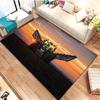 Tapis de sol pour tracteur agricole Fendt Tapis rectangulaire antidérapant avec impression de véhicule agricole Décoration de salon de fermier Tapis
