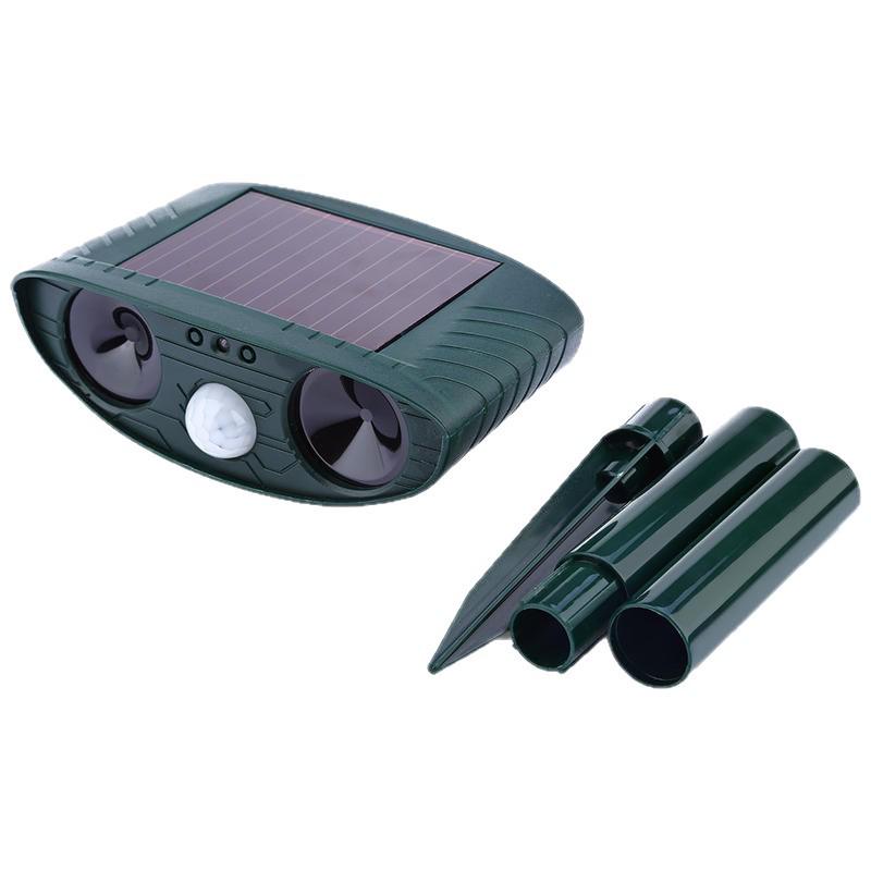 Solar Ultrasonic Animal and Bird Repeller with Infrared Sensing