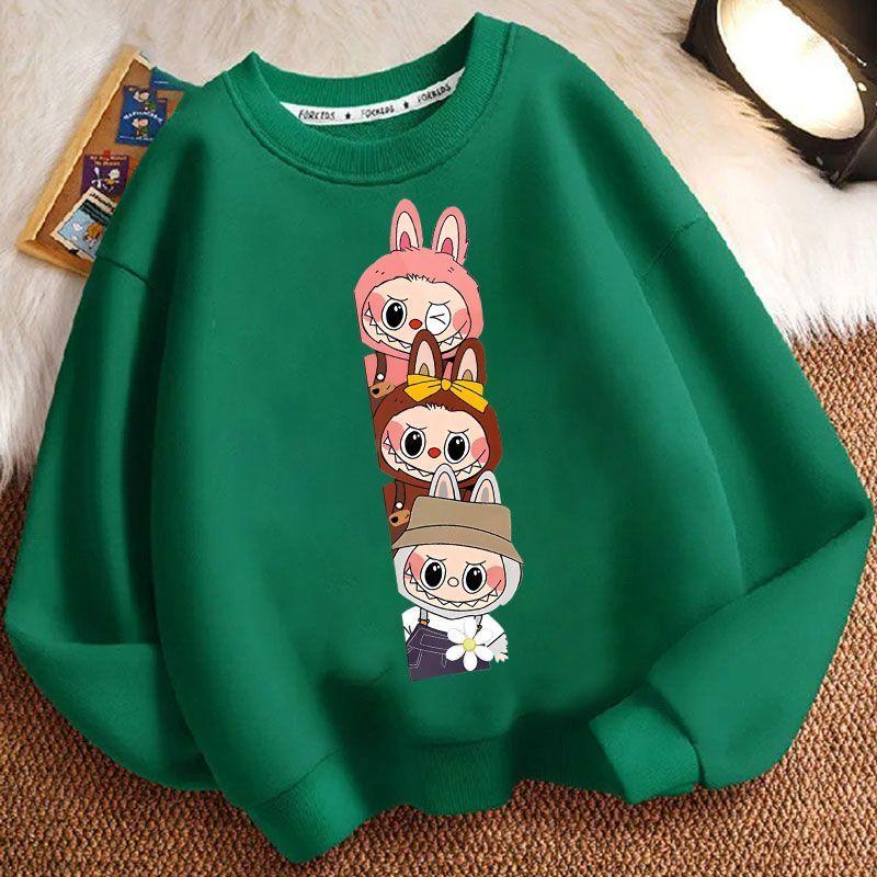 Children's Fashion Sweatshirts, Loose Long-sleeved Sweatshirts for Boys and Girls in Spring and Autumn