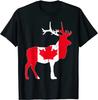 Moose Canada Elk Proud Canadian Citizen Flag Gift TShirt Premium Cotton Short Sleeve ONeck Mens T Shirt New S3XL