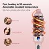 Volumizing Brush Hair Straightener & Curler 2-in-1, Inward Curl Bangs Styling Iron, Hair Curler with Negative Ion